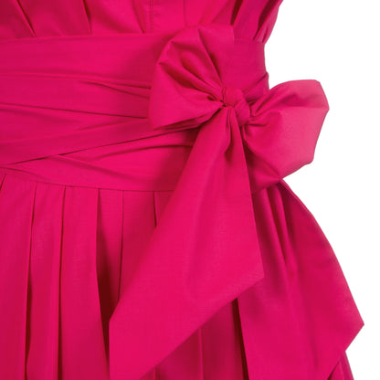 Sylue Long Dress Sleeveless Lapel A-Line Belted