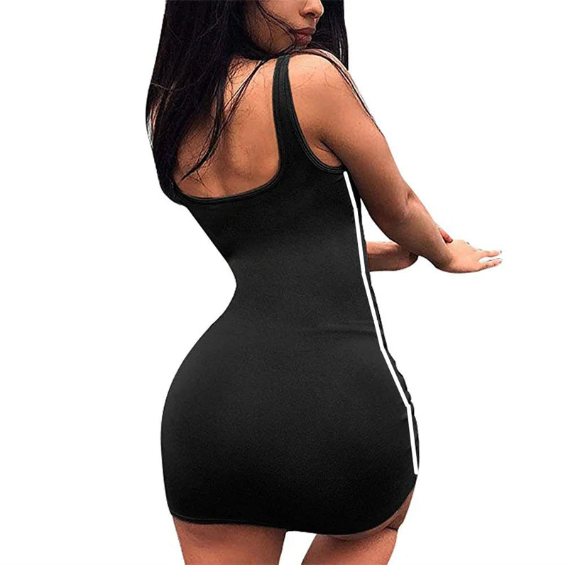 Sylue Short Dress Summer Sheath Spaghetti Strap Sleeveless