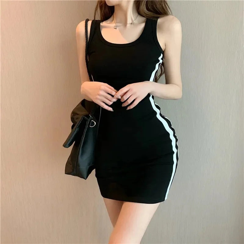 Sylue Short Dress Summer Sheath Spaghetti Strap Sleeveless