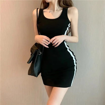 Sylue Short Dress Summer Sheath Spaghetti Strap Sleeveless
