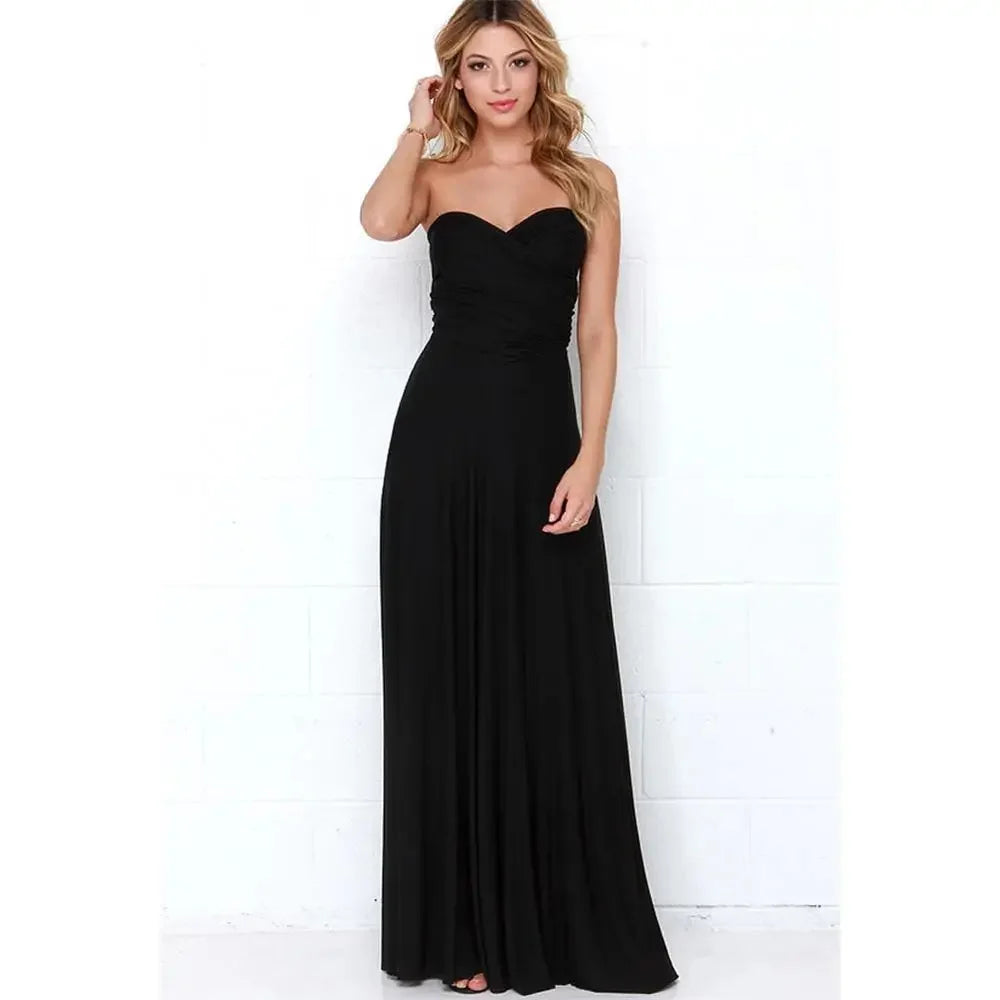 Sylue Long Dress Sexy Multiway Wrap Red Maxi Bridesmaid