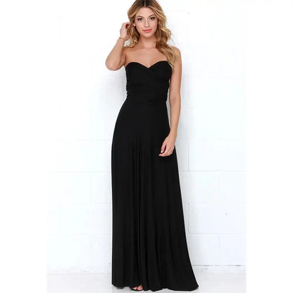 Sylue Long Dress Sexy Multiway Wrap Red Maxi Bridesmaid
