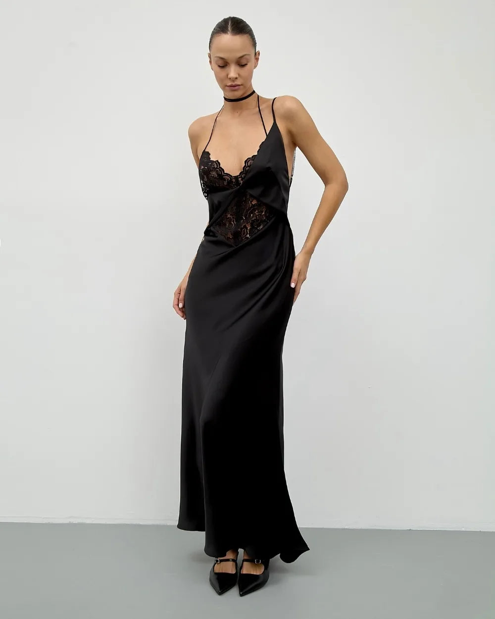 Sylue Long Dress Sexy Lace Backless Hollow Out